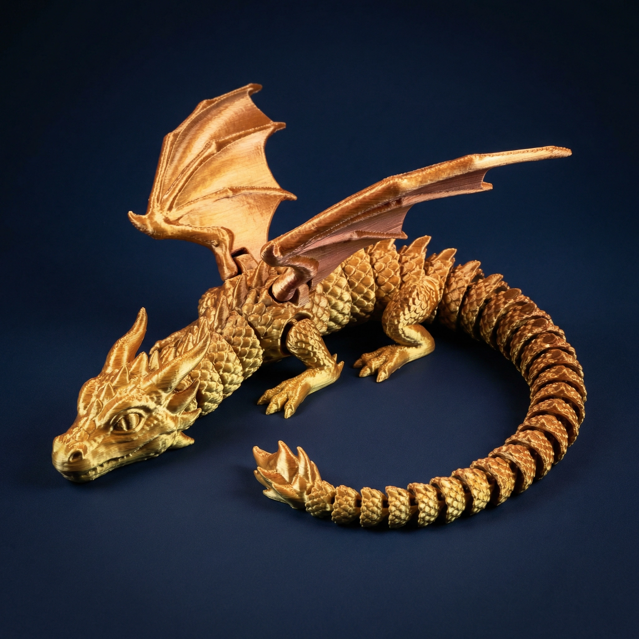 Dragão Articulado Dourado